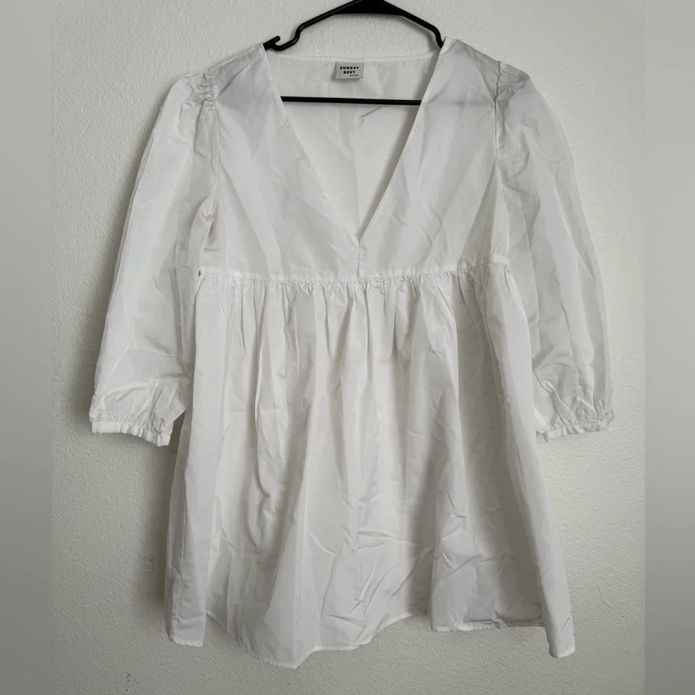 Aritzia Sunday Best White Mini Dress - Picture 2 of 3